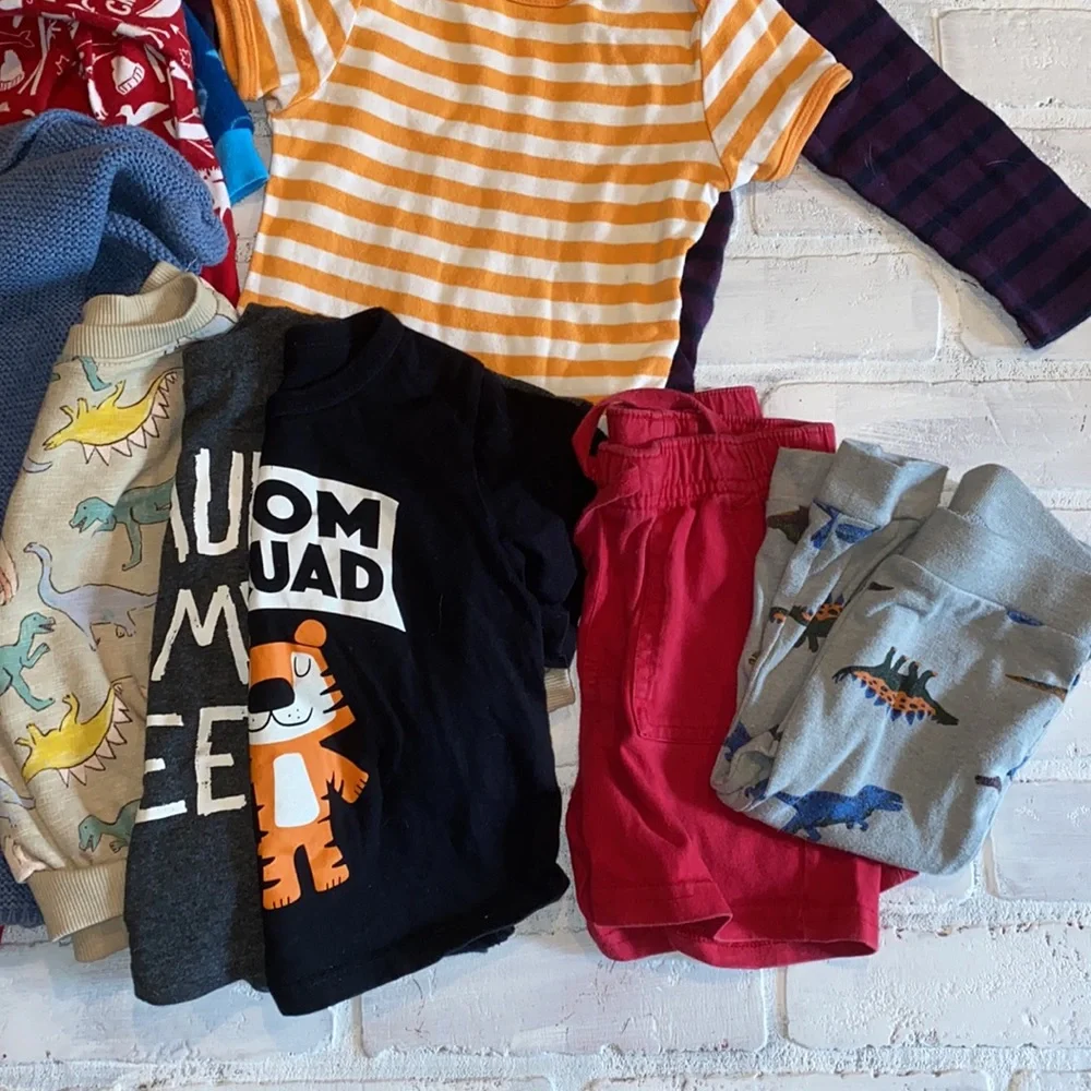 Babyboy 12/18m footie sweater top bundle!!